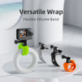 TELESIN Action Camera Adjustable Silicone Mount Mini Flexible Bracket For Gopro Insta360 DJI Action Camera Accessories. 