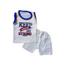 Pack of 3 Sando with Shorts for Newborn Babies-Baba Boys-Girls sleeveless T-shirt with Shorts. 