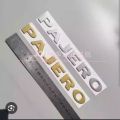 PAJERO monogram Logo Emblem (1 Pis) 3D Sticker Nickel Plastic Car accessories Decoration Item. 