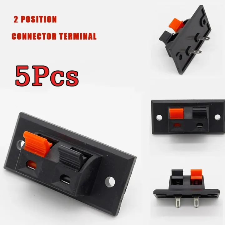 Spring Load Audio 5pcs 2 Positions Connector Terminal Push in Jack Spring Load Audio ...
