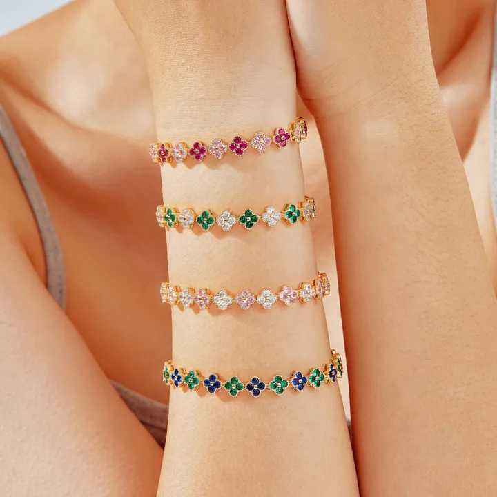 1pc%20Rainbow%20Colorful%20Clover%20Zircon%20Bracelet%20Fashion%20Charm%20Gorgeous%20Charm%20Exquisite%20Cute%20Sweet%20Shining%20Crystal%20Jewelry%20-%20Image%203