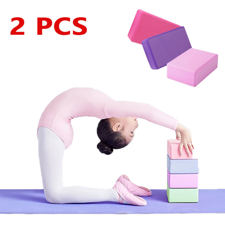 Yoga Building Blocks Cubes Pilates Bricks Reinforcement Mats Sports ...