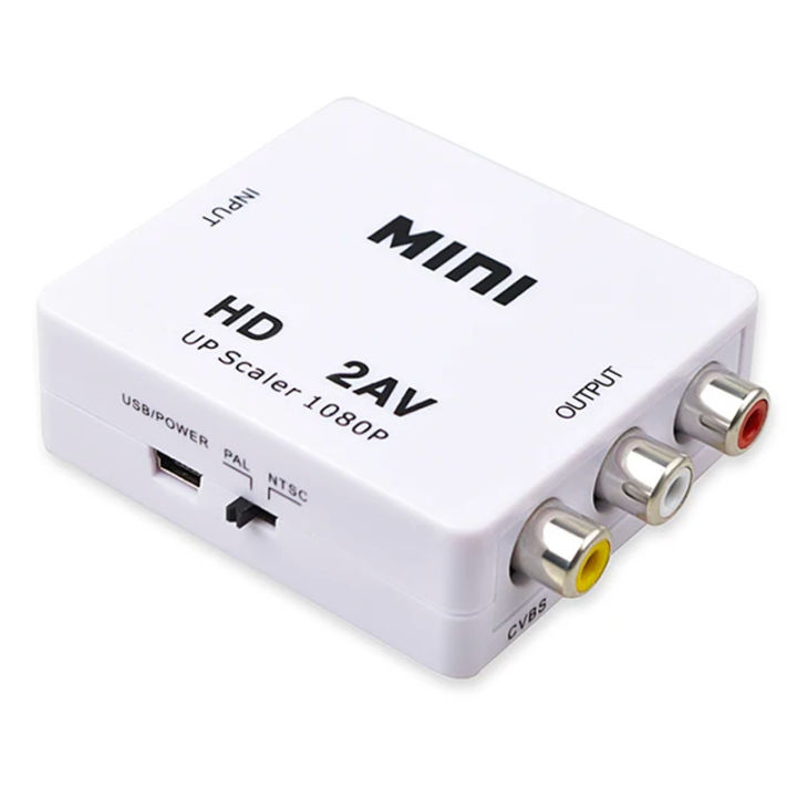 HDMI-compatible To AV RCA Adapter Converter 1080P Box RCA AV CVSB LR Video Composite AV Scaler Converter For PC HDTV Projector