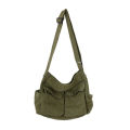 Workwear Canvas Shoulder Bag Large Capacity Retro Messenger Bag New Student Class Messenger Bag.