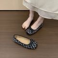 Spring and Autumn Elegant Square Butterfly Low Heel Mom Shoes Fashionable Best Selling New Comfortable Women's Shoes.