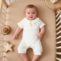 Baptism Clothes for Infant Boys Girls Soft Cotton Bodysuit 3-24 Months Baby First Christening Outfit Summer Toddler Suit. 