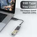 M.2 NVME PCIe NGFF SATA Dual Protocol SSD Case Clear USB Type C 10Gbps PCI-E M2 SSD Transparent External Enclosure Hard Disk Box. 