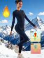 Women Skiing Underwear Set Fitness Thermal Gym Ski Snowboarding Hiking Jogging Sport Running Yoga Exercise Suit Long Johns.
