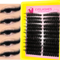 192PCS Faux Mink Lash Clusters – D Durl Long Individual Eyelashes, Soft & Natural Look, Mixed Lengths for DIY Eyelash Extensions. 