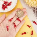10/20/30pcs enamel red chili pendant, DIY decoration accessories, Thanksgiving, Halloween, Christmas, Valentine's Day gifts. 