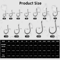 9KM 50Pcs Baitholder Hook, Fishing Hooks Keeper, Circle Hook High Carbon Steel for Freshwater & Saltwater.