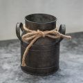 Retro Old Tin Flower Bucket Furnishings Props Garden European Milk Jug Single Plant Pot Vase Decoration Ornaments Home Decor home decoration item. 