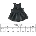 FATHIN Luxury Style Pet Skirt French Bulldog Strap Black Dress for Small Medium Dogs Cats XS-XXL Dog Clothes  Dog Dress. 