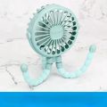 USB Handheld Folding Fan,Outdoor Baby Stroller Handheld Fan, Summer Mute Small Multifunctional Octopus Mini Fan.