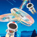 Levitating Luminous Astronaut Induction Vehicle Rotatable Ball Wire Man Children Toys. 