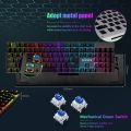 Mechanical Keyboard Blue Switch Gaming Keyboard with Full Anti-ghosting Backlit For PC Gamer. 
