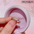 Moniko luxury pink heart diamond ring for women jewelry. 