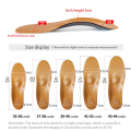 Leather Orthopedic Insole Orthotic Arch Support Instep Flat Foot Shoe Pad PU Latex Antibacterial Active Carbon Foot Care Unisex freshfeet. 