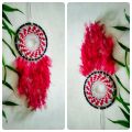 Red and White Mix Color Hand Made Dream Catcher. 