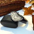 new Medieval alien watches melt and twist y2k alien ladies and men Leather strap fashion advanced ins niche design quartz watch. 
