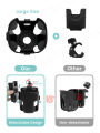 2-in-1 Large-Size Universal Stroller Cup Holder with Phone Holder - 360° Rotatable Adjustable Clamp, Detachable Stand. 
