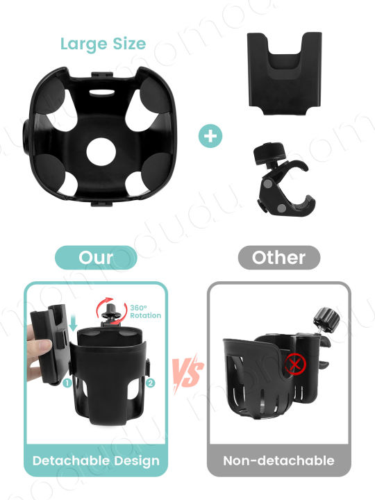 2-in-1%20Large-Size%20Universal%20Stroller%20Cup%20Holder%20with%20Phone%20Holder%20-%20360%C2%B0%20Rotatable%20Adjustable%20Clamp,%20Detachable%20Stand%20-%20Image%204