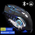 GAMING RGB Rechargable Bluetooth System Wireless Dual Mode Mouse For Smartphone Laptop PC Computer And Smart TV Bluetooth 4.2 Suported Premium Quality Wireless Mouse.