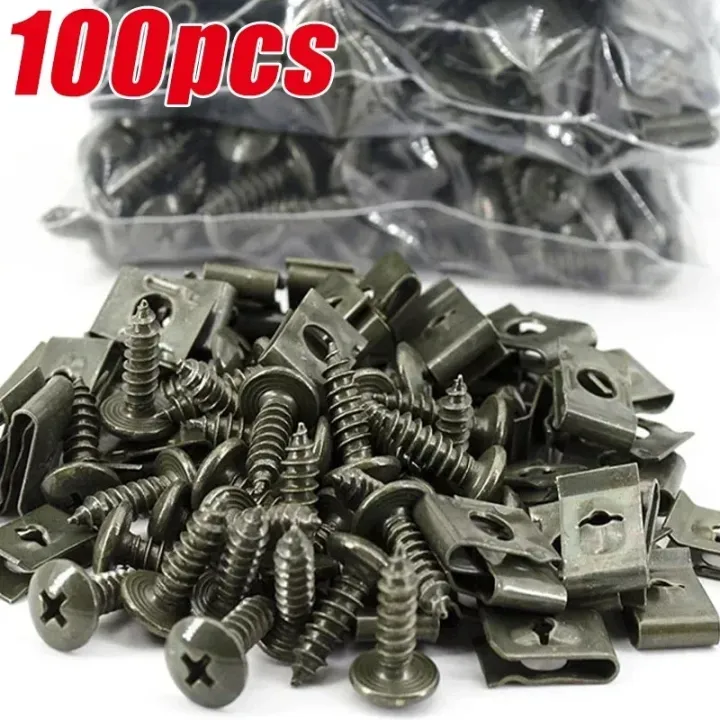 M4%20M5%20Motorcycle%20Car%20Scooter%20ATV%20Moped%20Ebike%20Plastic%20Cover%20Metal%20RetainerSelf-tapping%20Screw%20and%20Clips%204.2mm%204.8mm%20-%20Image%205