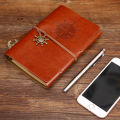 Retro Notebook Traveler Diary Vintage Soft Cover Spiral Replaceable Kraft Paper Inner Notebooks & Notepads Journal Supplies. 