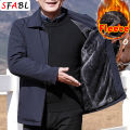 Warm Fleece Autumn Winter Jackets for Men Business Office Dress Coat Casual Men's Winter Jacket Solid Color Luxury Outerwear Man. 