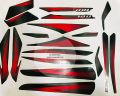 PULSAR 180 BLACK RED FULL SET STICKERS. 
