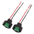 2Pcs H11 H8 Female Connector Adapter Wiring Harness Socket Car Wire Cable Plug for Foglight Head Light.