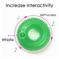 Dog Chew Toy Durable Squeaky Thorn Ring Interactive Sound Training Natural TPR Teeth Cleaning Grinding Non Toxic Puppy.