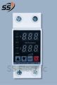 Voltage protection Device Dual Display 63A 230V Din Rail Adjustable digital Over Under Voltage Relay Surge Protector  Limit Over Current. 