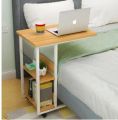 BEDSIDE USAGE  LAPTOP TABLE, FREELANCER TABLE WITH BOOK STORAGE SHELFS, MOBILE USE TABLE. 