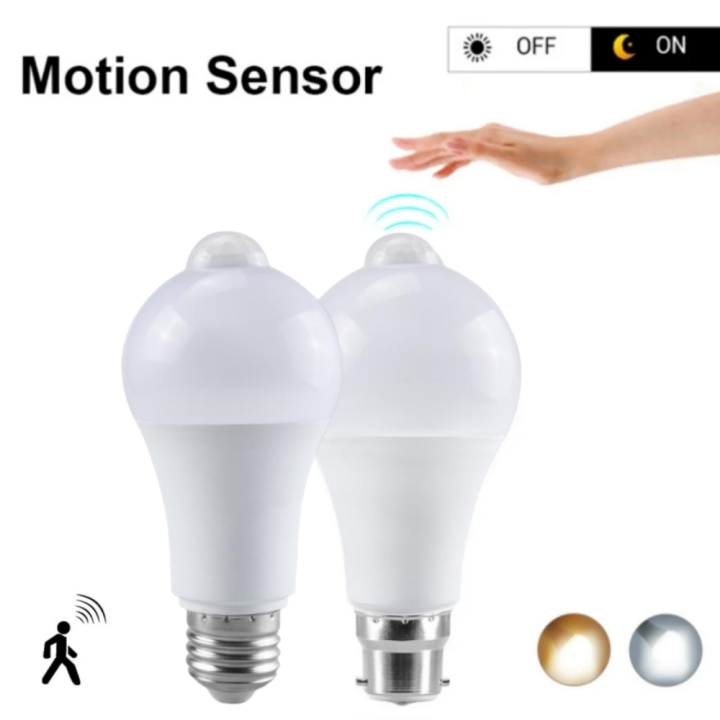 PIR Motion Sensor LED Light Bulb 12W 18W 220V 110V Smart Bulb Motion Activated ON/OFF Home Lights Lamp with Motion Sensor