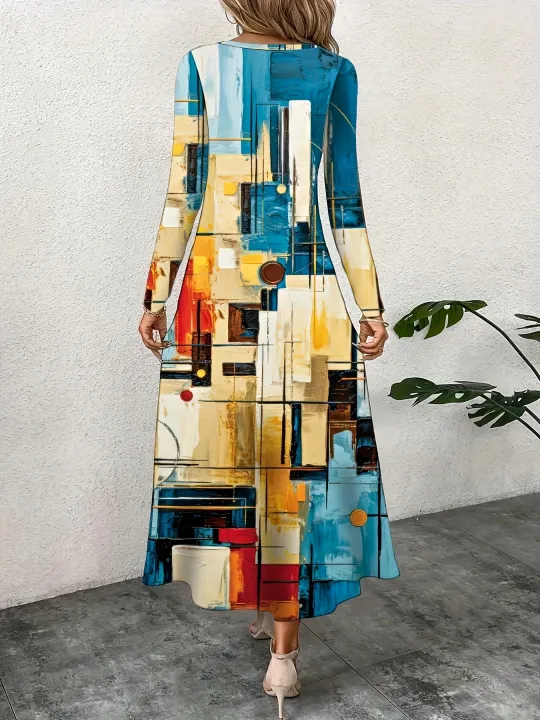 Fashion%20Elegant%20Women%20Dress%20Loose%20Casual%20Dress%20Women%20Printed%20Dress%20New%20Temperament%20-%20Image%203