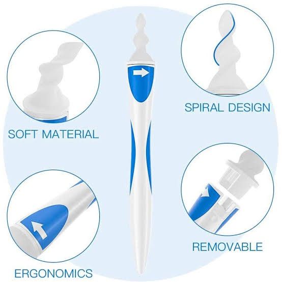 Smart Swab, TO Rotating Ear Cleaner Silicone Tips Simply Twist To Grab And Extract Earwax