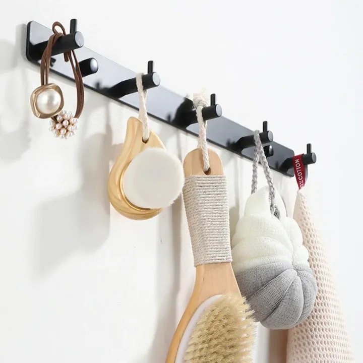 Black%20Robe%20Hook%20for%20Bathroom%20Kitchen%20Home%20Wall%20Mounted%20Creative%20Door%20Coat%20Clothes%20Towel%20Key%20Holder%20Hanger%20Storage%204%205%206%207%20Hooks%20-%20Image%204