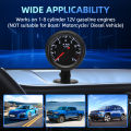 8K Tachometer 12V Car Tacho Meter 52mm with White LED Gauge 8000 RPM for 1-8 Cylinders Gasoline Engine + Gauge Holder. 