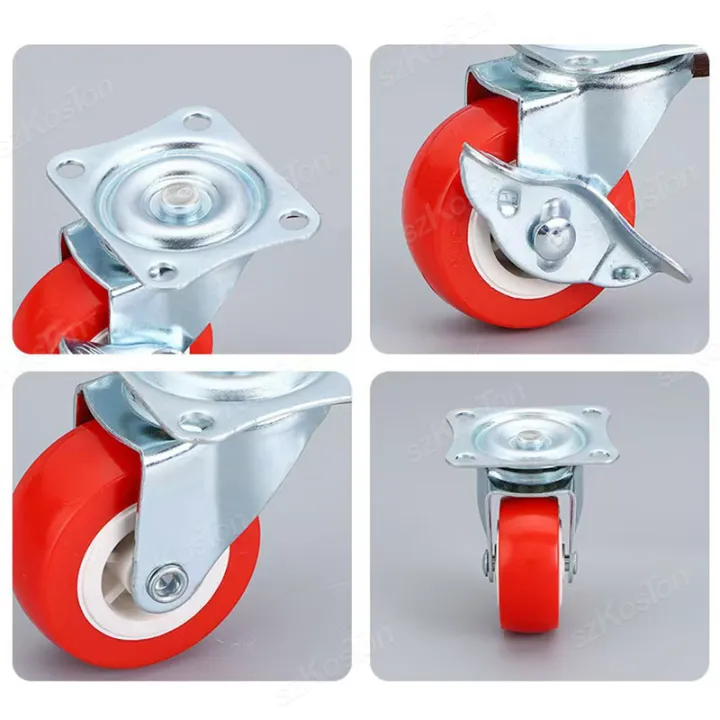 4Pcs/lot%201-2inch%20Furniture%20Caster%20PVC%20Red%20Universal%20Wheel%20Swivel%20Caster%20Roller%20Wheel%20For%20Platform%20Trolley%20Accessory%20-%20Image%206