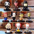10 Pieces / Set Horror Film Series Jason Freddy Clown Action Figure Toys PVC Model Halloween  Vinyl Figurine Doll . 