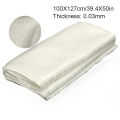 1mx1.27m 0.03mm Ultra Thin Fiber Glass Fabric Fiberglass Cloth Density High Temperature Resistanc  DIY Fabric. 