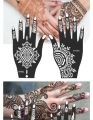 3 pcs Mehindi henna sticker waterproof reusable bridal party stencil(স্টক থাকা সাপেক্ষে ডিজাইন পরিবর্তন হতে পারে). 