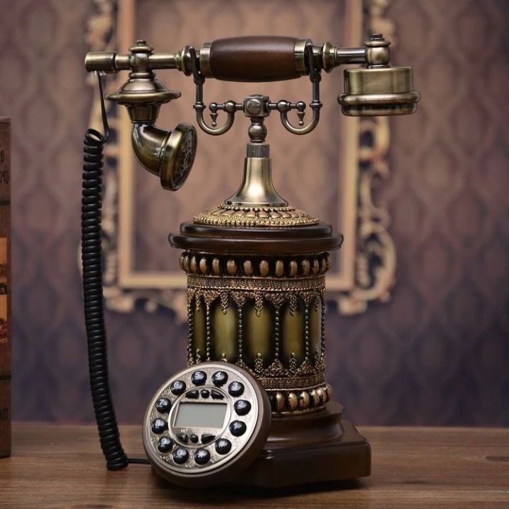 Wooden%20vintage%20telephone%20antique%20telephone%20american%20fashion%20telephone%20Caller%20ID%20Hands-free%20-%20Image%203