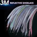1Pair Reflective Laces Flat Shoelaces for Sneakers Colorful Reflective Shoe laces Luminous Shoelace 100/120/140/160CM Strings.