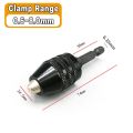 STONEGO 0.8-10mm Keyless Drill Chuck Converter 3/8"- 24UNF Thread Quick Change Adapter 1/4" Hex Shank. 
