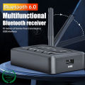 VAORLO Bluetooth 6.0 Audio Receiver 3.5mm AUX RCA With Mic HIFI Stereo Wireless Adapter Support USB U-Disk For Car Speaker Amp. 