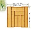 Bamboo Cutlery Rack Expandable Drawer Organizer, Adjustable Cutlery Tray, Wooden Cutlery Drawer Divider Organizer, Kitchenware. 