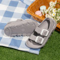 Boys & Girls Double Buckle EVA Sandals Toddler Kids Adjustable Back Strap Thick Sole Summer Beach Shoes. 